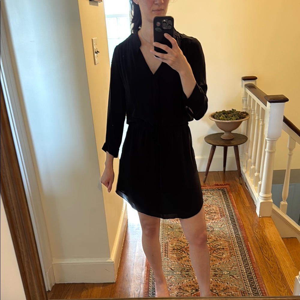 Aritzia - Babaton Black Silk Dress